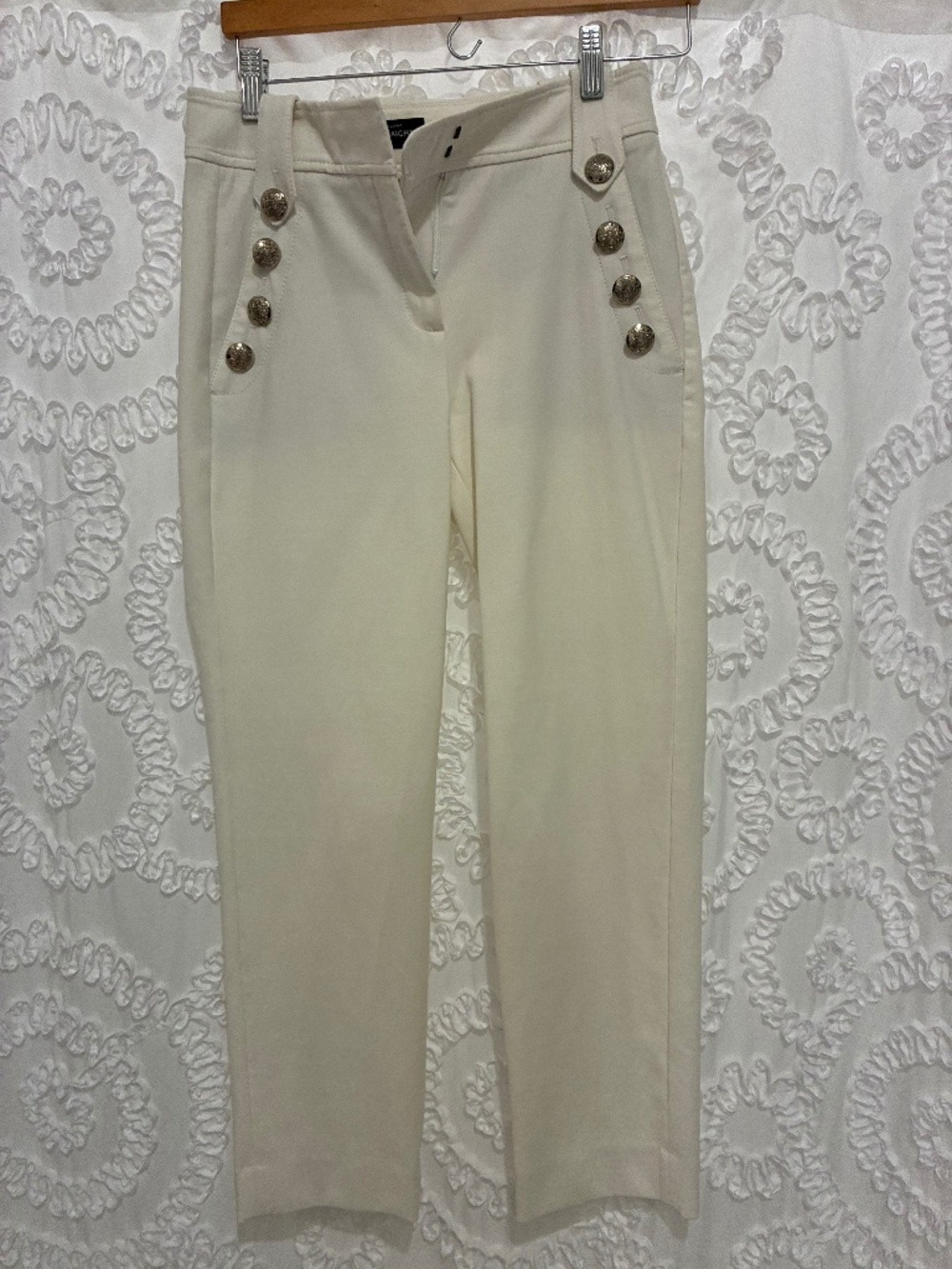 WHBM straight ankle, pant and beige sz 2